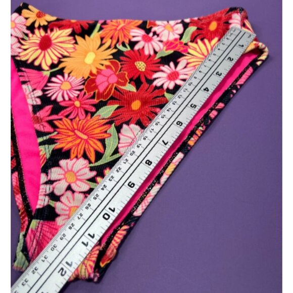 Wild Fable - Women's Ribbed High Waist High Leg Cheeky Bikini Bottom - XS(0-2) - Picture 7 of 11